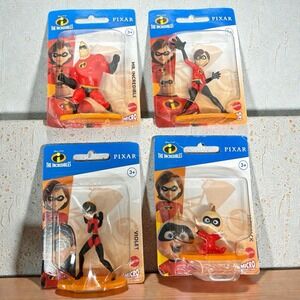 The Incredibles Pixar Mattel Micro Collection Toys Mini Figures SET Of 4 Ages 3+